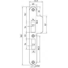 SLUITPLAAT P4119/17 RS AFGEROND