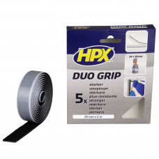 HPX DUO GRIP KLIKBAND - ZWART 25MM X 2M