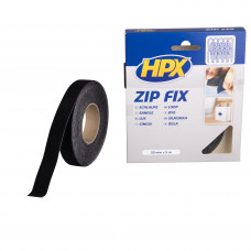 HPX ZIP FIX KLITTENBAND (LUS) - ZWART 20MM X 5M