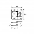 AXA TITAN® LICHTLOPEND VEILIGHEIDSSCHARNIER SKG3 89X89MM