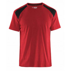 T-SHIRT BI-COLOUR ROOD/ZWART XL 337910425699XL