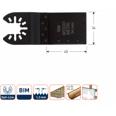 13/34BI OPTI-LINE INVALZAAGBLAD HOUT/METAAL 34X40MM
