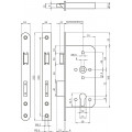 242217T2460 VEILIGHEIDSDEURSLOT, SKG**, DM60MM, PC72MM, KRUKGAT 8MM, V