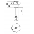 STERKNOP BAKELIET - DIN 6336 - 25 MM M5 X 30