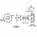STERKNOP DIN 6336, 40MM M 8X30