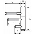 HPL14755043-5 / PAUMELLE ST/SF 14MM HOUT