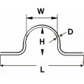 DRB.4206-ZB / BEUGELSTRIP 06MM RVS 1 ST. OP KAART