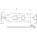 SG 040BV / PLAATSCHUIF VLAK 040MM VERZINKT