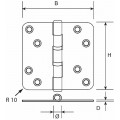 KOGELLAGERSCHARNIER RONDE HOEKEN 76X76 MM - H367-76763104