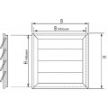 LAMELLENROOSTER 300X300MM, WIT