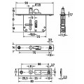 INSTEEK KLAVIER HARPOENSLOT MET EENDELIGE SLUITHAAK 2173 - 20MM