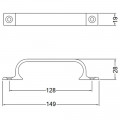 GREEP 128MM OPSCHROEVEND MAT ZWART