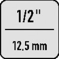 DOPSLEUTELBIT 1/2 INCH 6-KANT SLEUTELWIJDTE 13 MM LENGTE 77 MM PROMAT