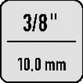 DOPSLEUTEL 3/8" 17 MM 6-KANT 30 17