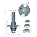 RVS TOOLS LAMELLOSET MET DRIE LAGERS - 221-8 - D= 40 - D1= 6