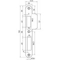 NEMEF SLUITPLAAT RVS ROND TYPE P 4219/17/U DR.2+4 - 25X192MM