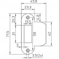 NEMEF SLUITPLAAT STAAL VERZINKT ROND TYPE P1255/12/U 23,3X71,5MM