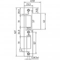 NEMEF 1266/12/U SLUITPLAAT STAAL VERZINKT ROND TYPE P - 23X127.3MM