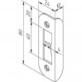 NEMEF HP 1256/12 HOEKSLUITPLAAT STAAL VERZINKT - 24X80-12MM