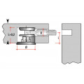 EXCENTER 15MM VERNIKKELD-23MM+RAND