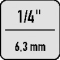 PROMAT VERLENGSTUK 1/4 INCH LENGTE 75 MM