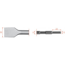 ROTEC 6-KANT 17/13X45 SPADEBEITEL, 50X280