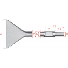 ROTEC 6 KANT 30/24X55 SPADEBEITEL, 75X400