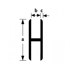 H-PROFIEL ALUMINIUM BRUTE 30X7X1,5MM