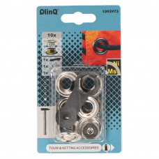 QLINQ ZEILRING 12MM VERNIKKELD; 10 STUKS MET TOOL