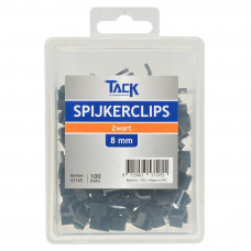 SPIJKERCLIP ZWART 8MM 100 ST PER DOOSJE