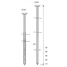 DUTACK COILNAGEL 2,5X60MM DRAADGEBONDEN VERZINKT