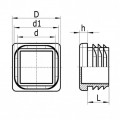 INSTEEKDOP VIERKANT 100X100X4.0-4.0 ZWART