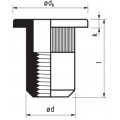 BLINDKLINKMOER ALUMINIUM M10 CO 3.0-6.0