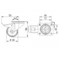 ZWENKWIEL MET REM 800MM KUNSTSTOF WITROL PLAAT 200KG