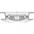 ZWENKWIEL MET REM 800MM KUNSTSTOF WITROL PLAAT 200KG
