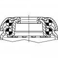 ZWENKWIEL 75MM RUBBER WIEL GRIJS 75KG