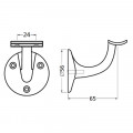 HERMETA 3500-01 LEUNINGHOUDER 65MM HOL ALUMINIUM F1