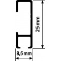 ARTITEQ CLICK RAIL WIT RAL9010 25X8,5MM 200CM