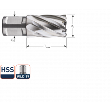 HSS KERNBOOR SILVER-LINE, WELDON 19, ø54X30