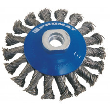 PROMAT RVS STAALDRAADBORSTEL 100MM DRAADDIKTE 0.35MM