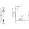 4228/17-50 VEILIGHEIDSBIJZETSLOT, SKG**, DM50MM, VOORPLAAT RVS 25X140M