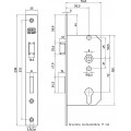 569/4-50 DR.1+3 BULK PER 5 DEURSLOT, DM50MM, PC72MM, KRUKGAT 8MM, VOOR