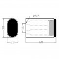 DEURBUFFER OVAAL 60MM NIEUW ZILVER 4704-02