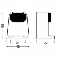 DEURBUFFER VLOER 55MM NIEUW ZILVER 4730-02