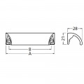 GREEP V. LADE 90MM 2XM4 NIEUW ZILVER 4069-02