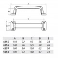 GREEP 140MM OPSCHROEVEND NIEUW ZILVER 4256-02