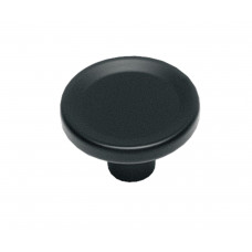 KNOP ROND GROOT MAT ZWART