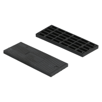 KUNSTSTOF RASTERBLOK 22X6 MM ZWART - 100 STUKS